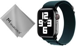 MARGOUN For Apple Watch Band 49mm 45mm 44mm 42mm Alpine Nylon Woven Sport Strap With Microfiber Cleaning Cloth Compatible For iWatch Series 8/7/SE/6/5/4/3/2/1 - B02